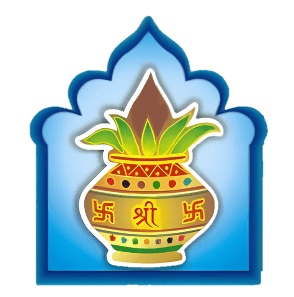 Mangal Kalash, the Shyamganga Enterprises logo